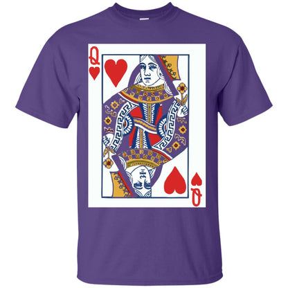 Valentines Day T-shirt Queen Of Hearts Cards Couple Purple