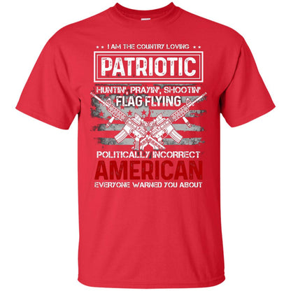 Politically Incorrect American Everyone Warned You About Military Shirt Red