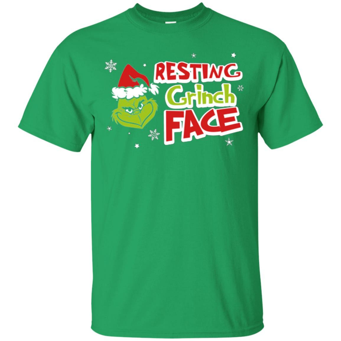 Christmas T-shirt Resting Grinch Face Irish Green