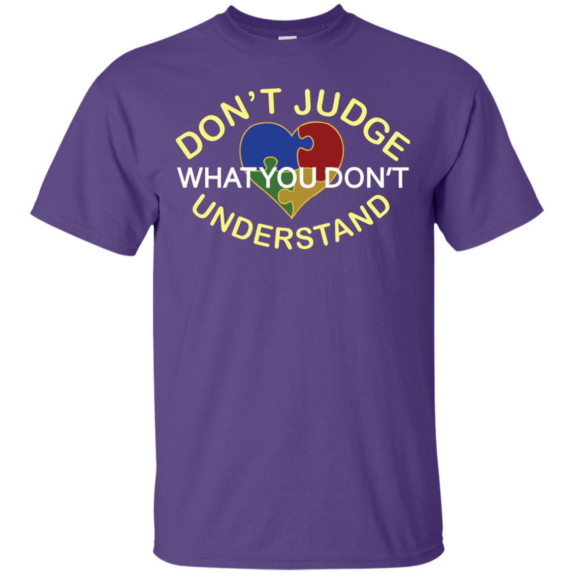 Don't Judge What You Don't Understand Autism Awearness Shirt Purple