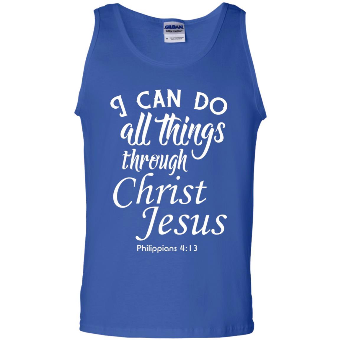 Christian T-shirt I Can Do All Things Through Christ Jesus Royal