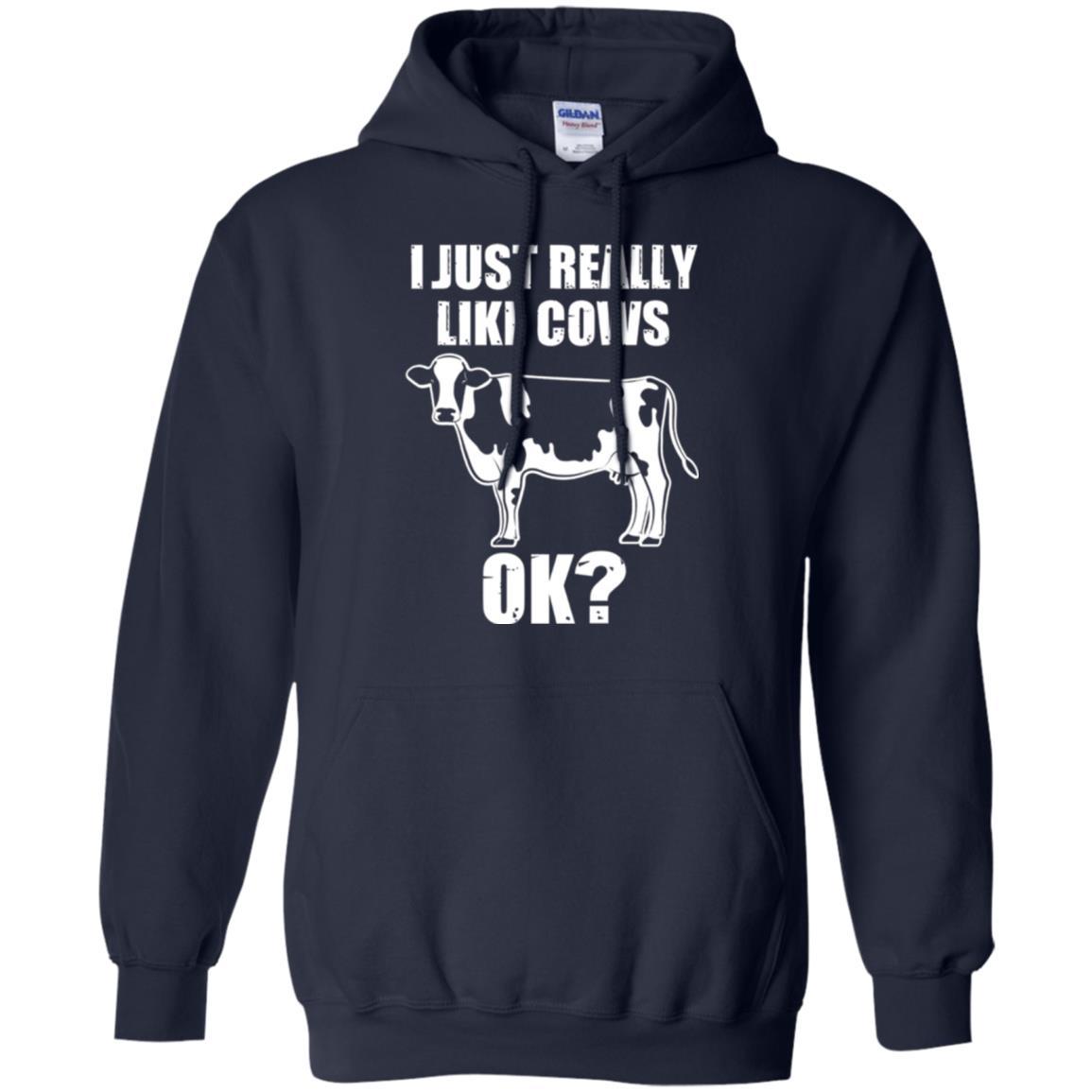 Cow Lover T-shirt I Just Really Like Cows Ok Navy