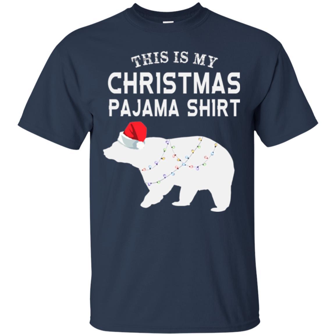 Polar Bear T-shirt This Is My Christmas Pajama Navy