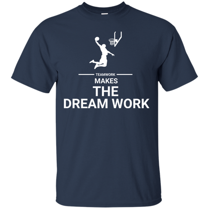 Basketball T-shirt Teamwork Makes The Dream Work Navy