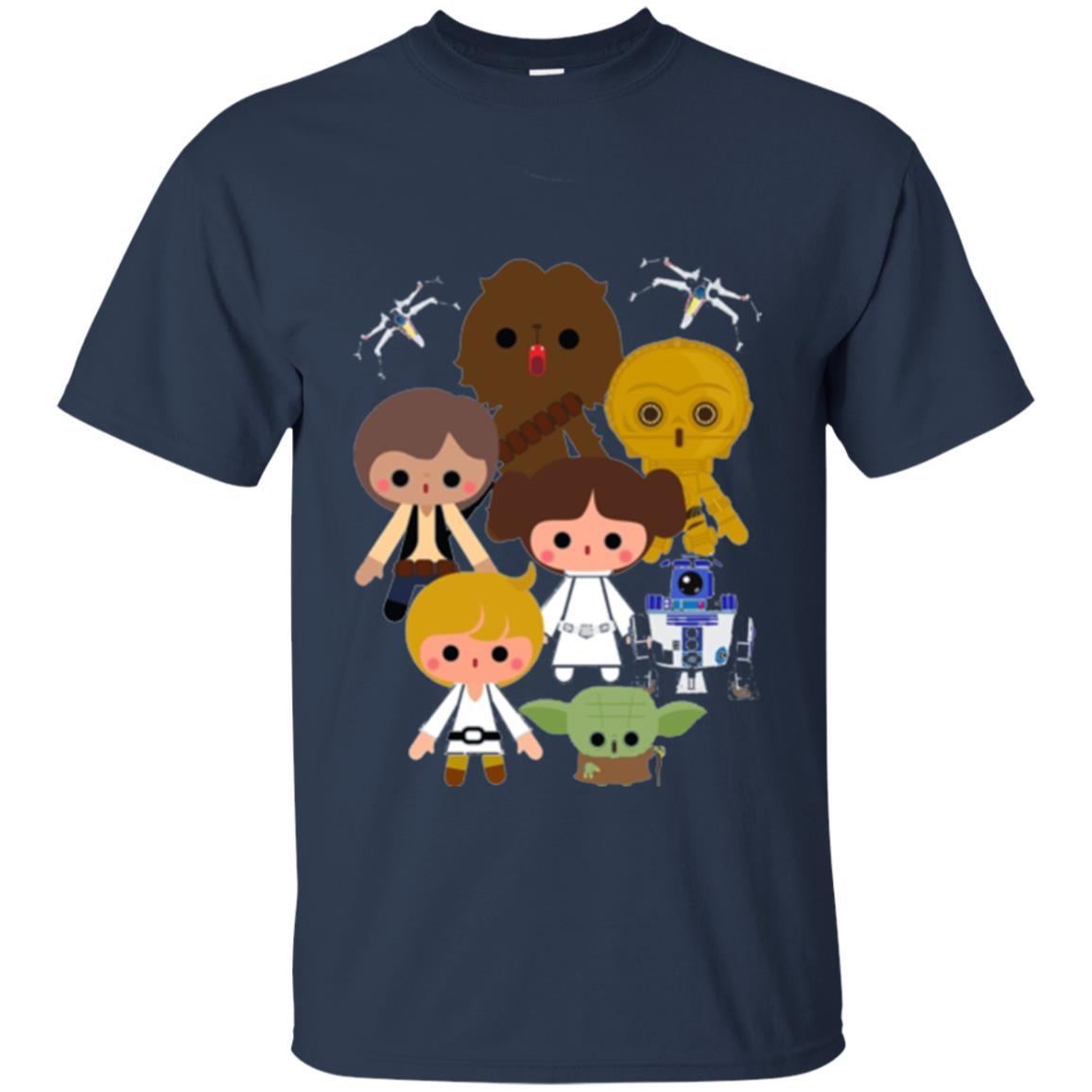 Film T-shirt Cute Kawaii Style Heroes Graphic Navy