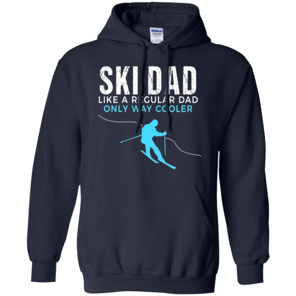 Skier T-shirt Ski Dad Like A Regular Dad Only Way Cooler Navy