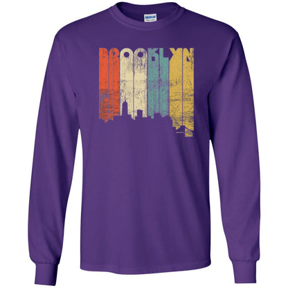 Brooklyn City New York State Vintage T-shirt Purple