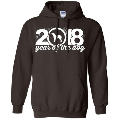 Irish Wolfhound Lover T-shirt 2018 Year Of The Dog New Year Dark Chocolate