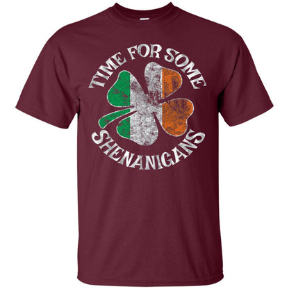 Time For Some Shenanigans St. Patrick_s Day T-shirt Maroon