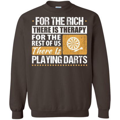 Dart Game T-shirt For The Rich There Is Therapy Playing Darts Dark Chocolate