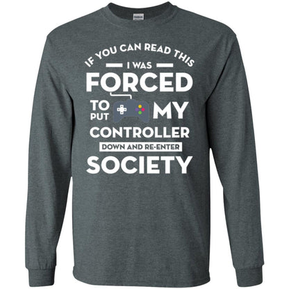 Gamer T-shirt If You Can Read This Dark Heather