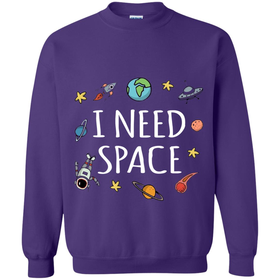 Funny I Need Space T-shirt Purple