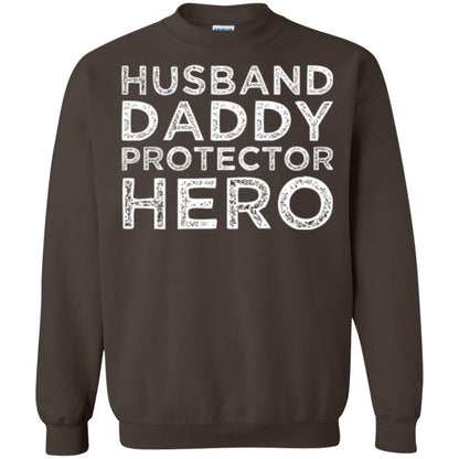 Husband Daddy Protector Hero T-shirt Dark Chocolate