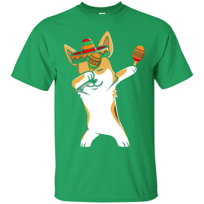 Dabbing Corgi Funny Cinco De Mayo T-shirt Irish Green