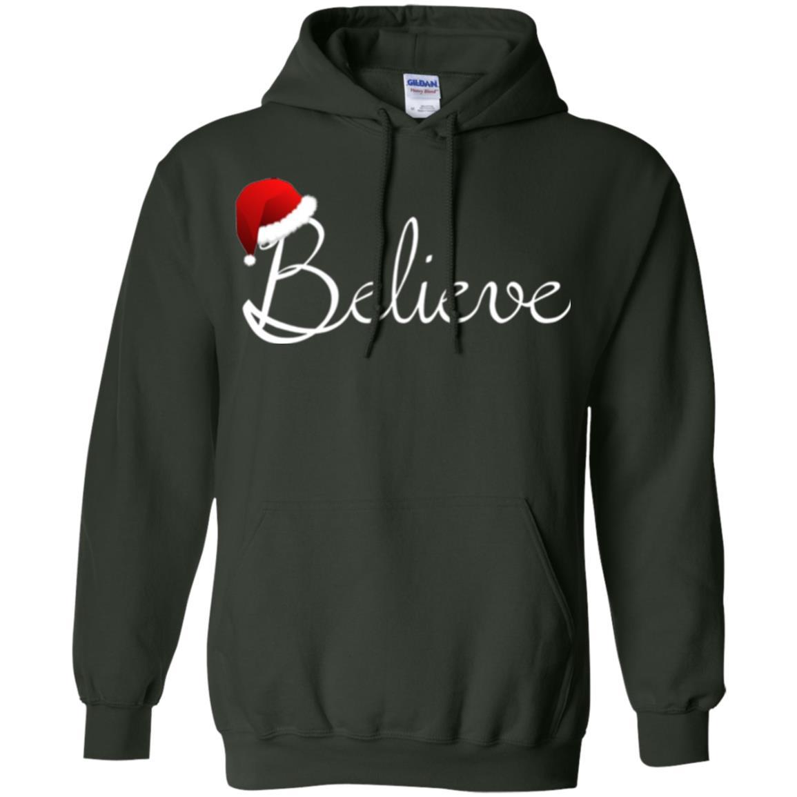 Believe Best Santa Christmas T-shirt Forest Green