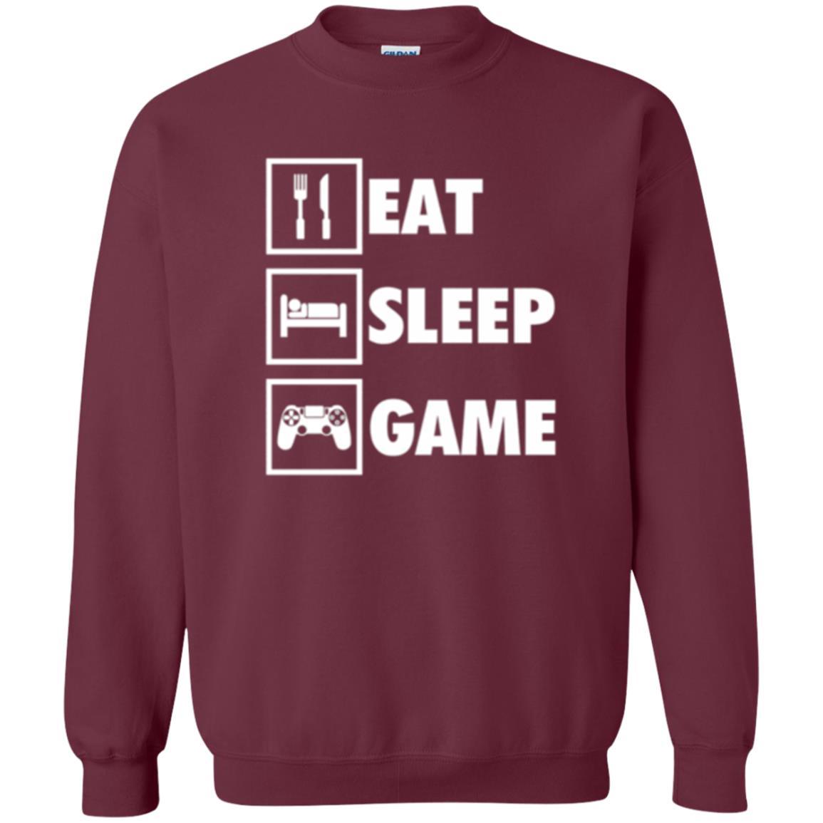 Gamer T-shirt Eat Sleep Game Maroon