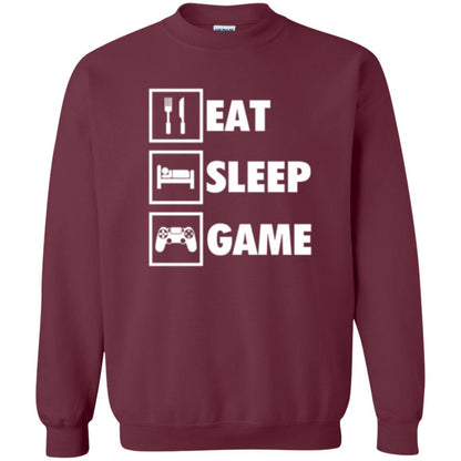 Gamer T-shirt Eat Sleep Game Maroon
