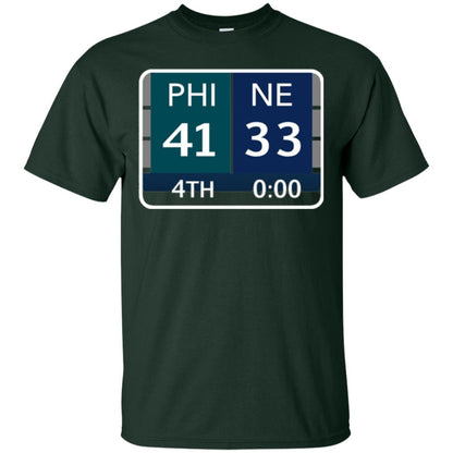 Phi 41 Ne 33 Final Score Football Lover T-shirt Forest