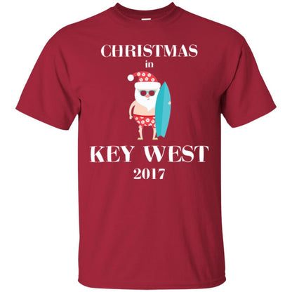 Family Vacation T-shirt Christmas In Key West 2017 Cardinal