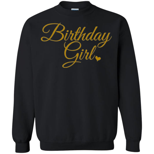 Gold Birthday Girl T-shirt Black