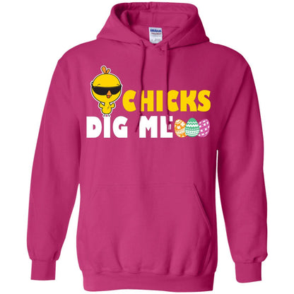 Chicks Dig Me Funny Chicken Shirt For Easter Day Heliconia