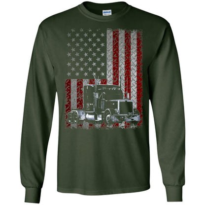 Trucker T-shirt Truck Driver American Flag