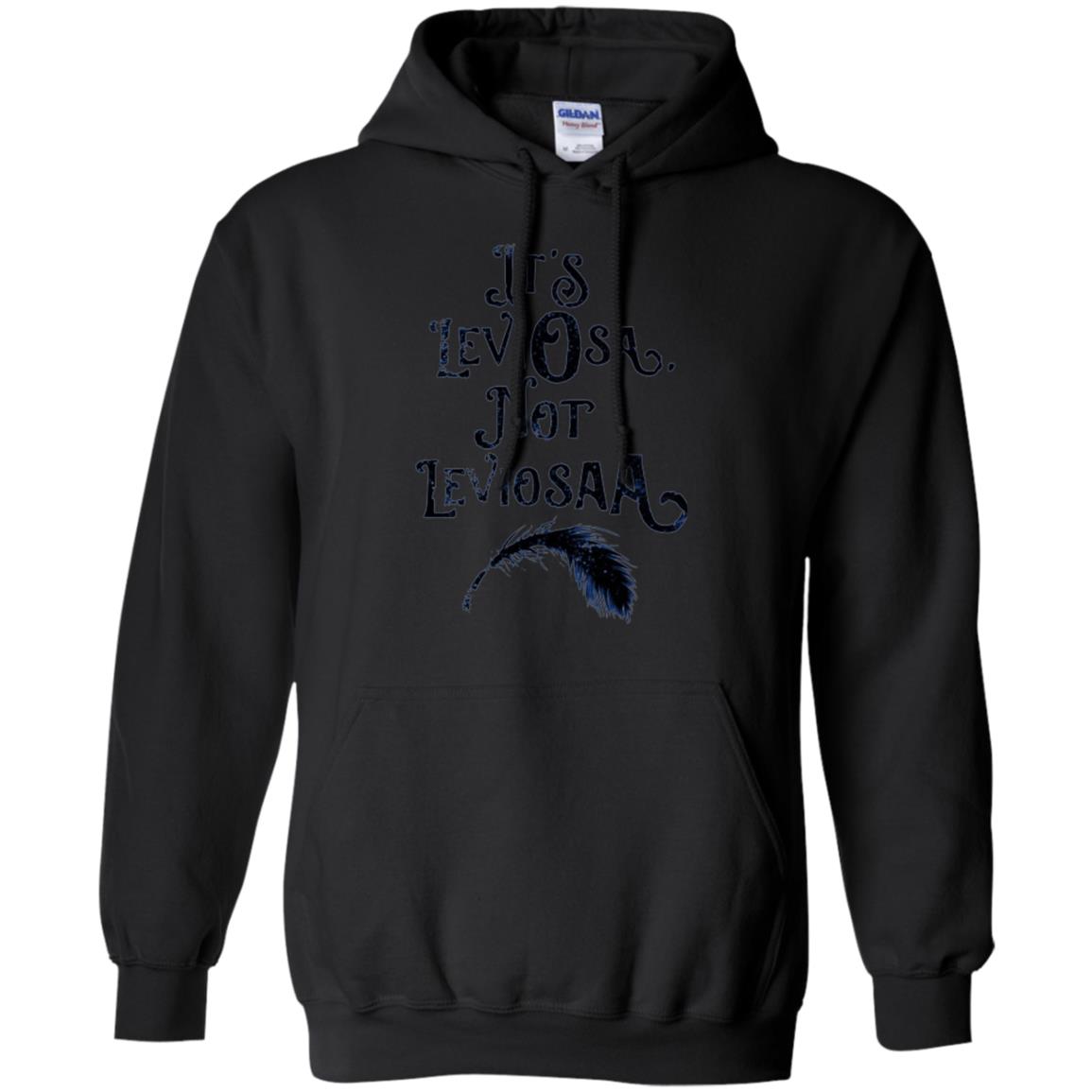 Feather Dirty Black T-shirt It_s Leviosa Not Leviosaa Black