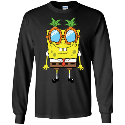 Nickelodeon Spongebob Squarepants Pineapple Glasses T-shirt Black