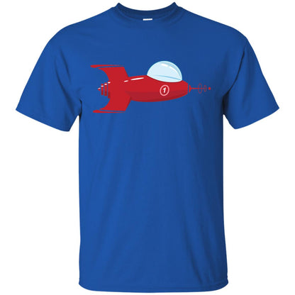 Vintage Spaceship Video Game Gamer T-shirt Royal