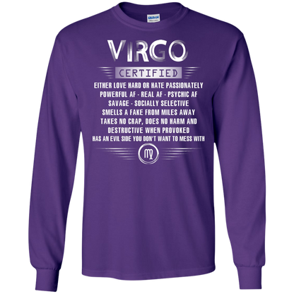 Virgo Certified Either Love Hard Or Hate Passionately Powerful Af T-shirt