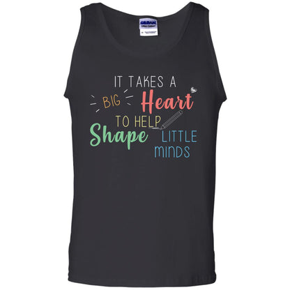 It Takes A Big Heart To Help Shape Little Minds Teacher Back To School Shirt Black