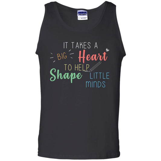 It Takes A Big Heart To Help Shape Little Minds Teacher Back To School Shirt Black