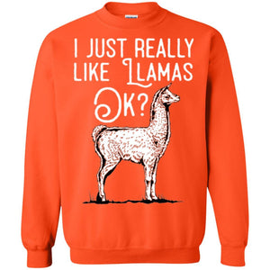 Alpaca T-shirt I Just Really Like Llamas Ok