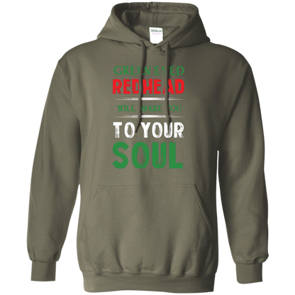 Redhead T-Shirt Green Eyed Redhead Will Shake You To Your Soul Military Green