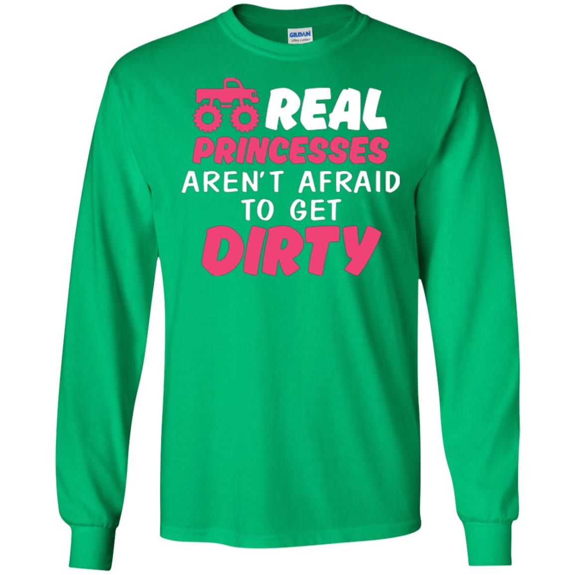 Monster Truck Girl T-shirt Real Princesses Aren’t Afraid To Get Dirty Irish Green