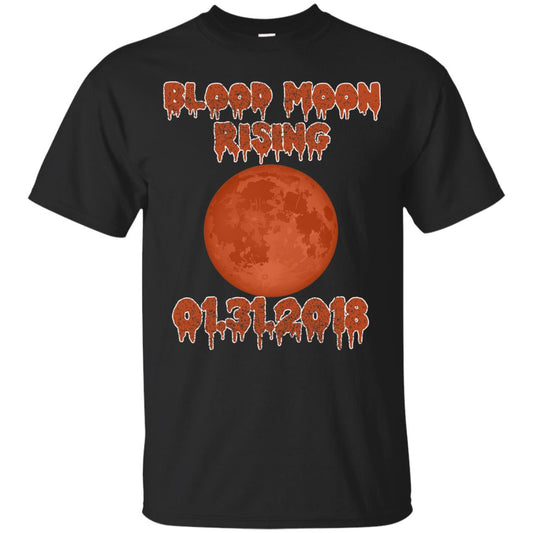 Blood Moon Rising Total Lunar Eclipse T-shirt Funny Lunar Eclipse Black
