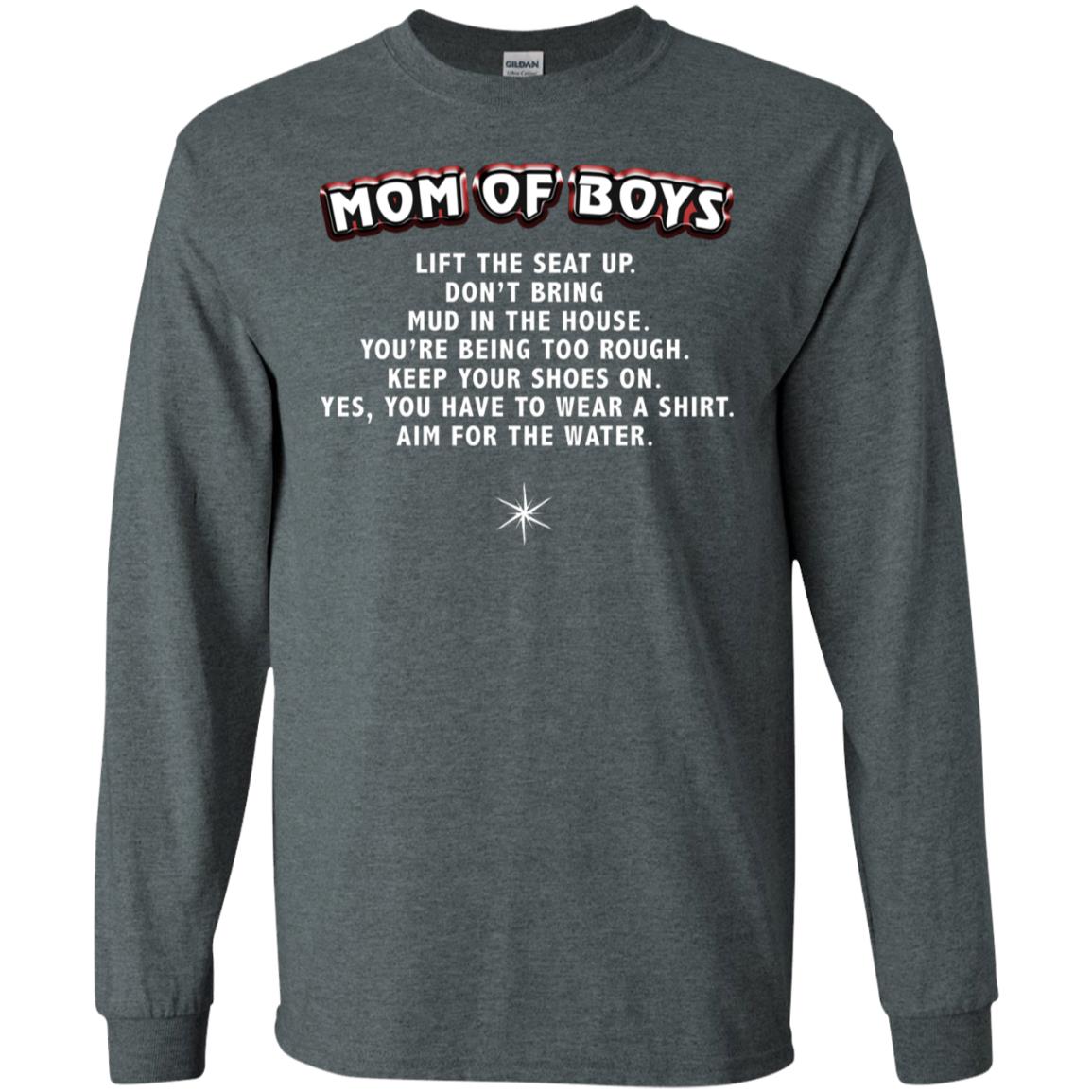 Mom Of Boys You Have To Wear A Shirt Aim For The Water Shirt Dark Heather
