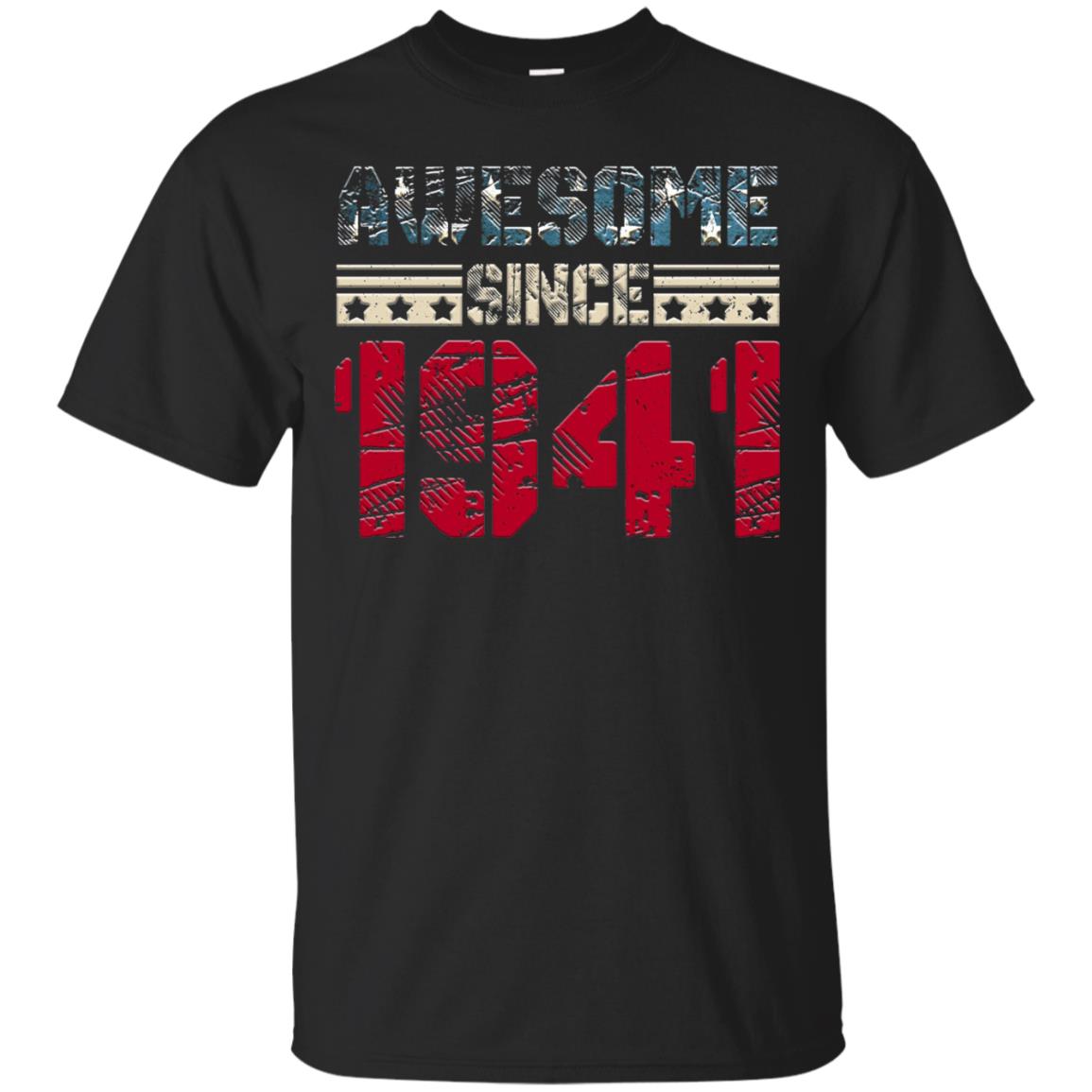 Awesome Since Legends Born In 1941 77 Years Old Birthday Shirt For Dad Or Papa Black