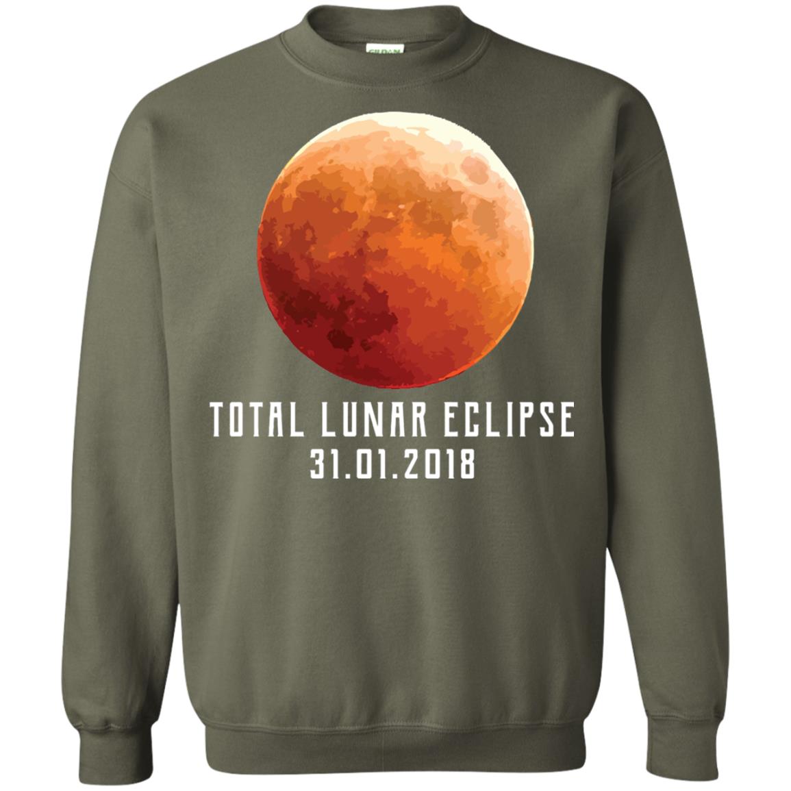 Total Lunar Eclipse Shirt 2018 Astronomy Gift Blood Moon Military Green
