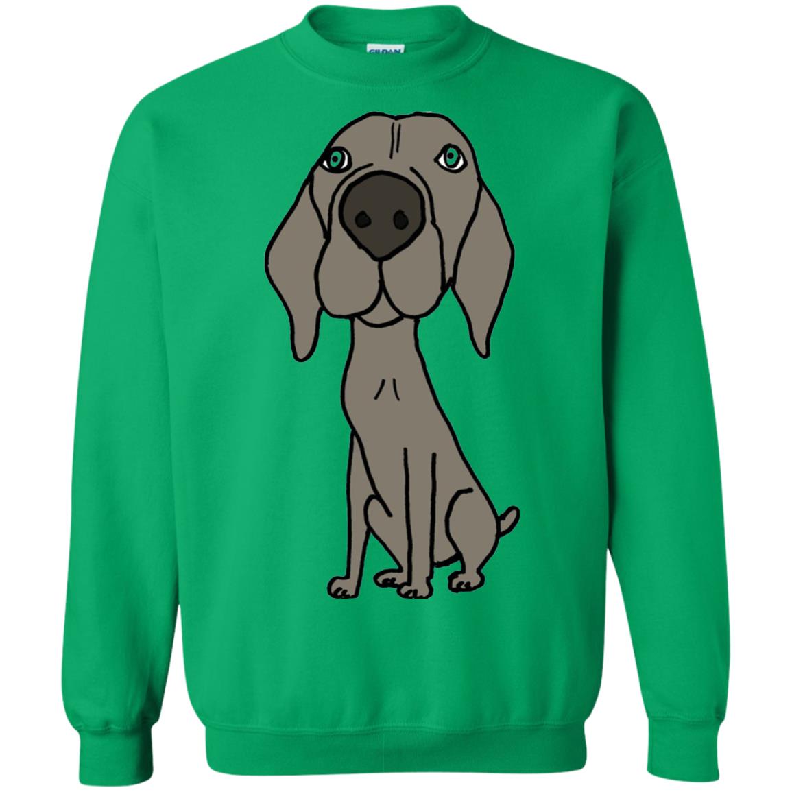 Smiletodaytees Funny Weimaraner Dog Cartoon T-shirt Irish Green