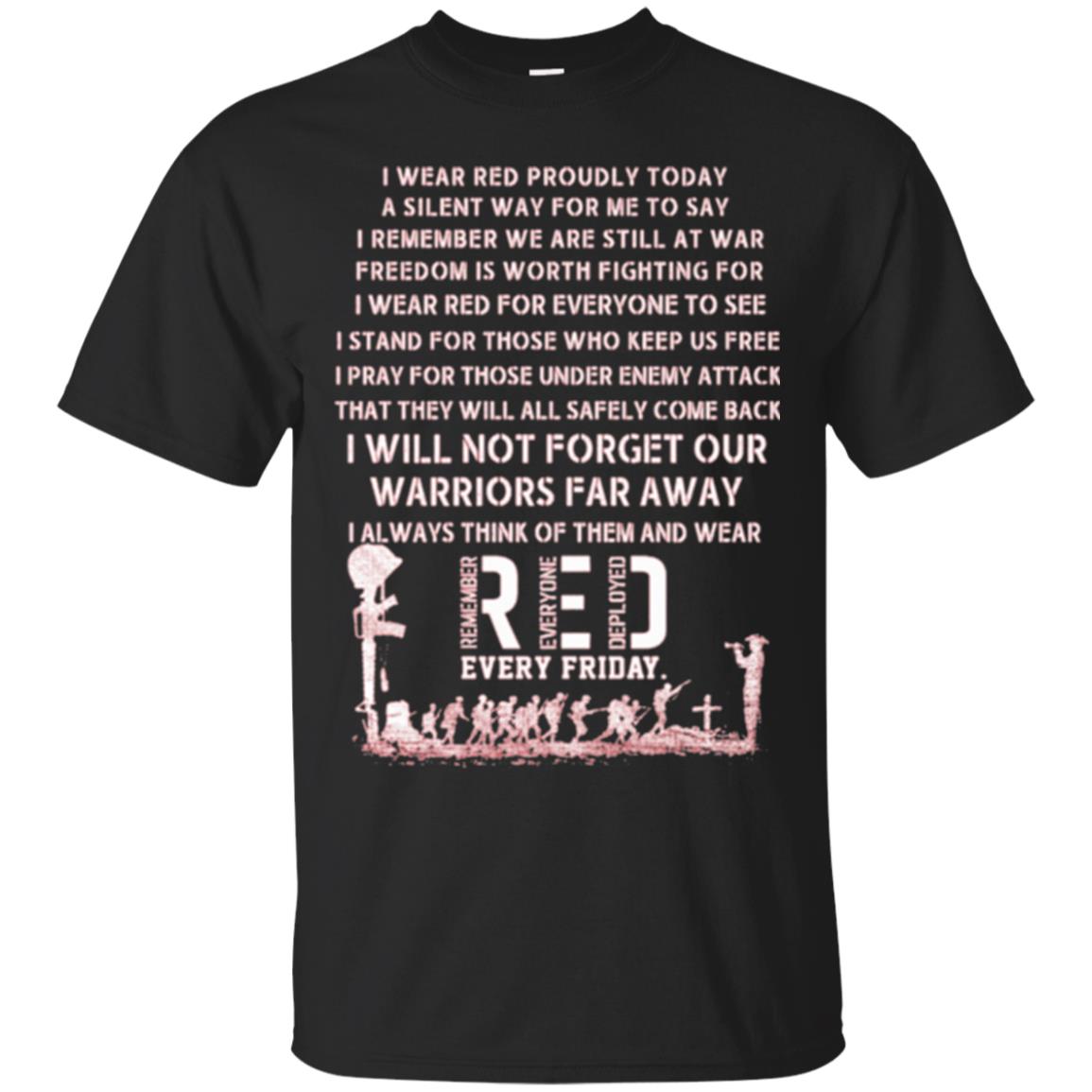 Red Friday Military T-shirt Wear Red Friday Black