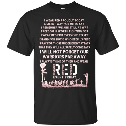 Red Friday Military T-shirt Wear Red Friday Black