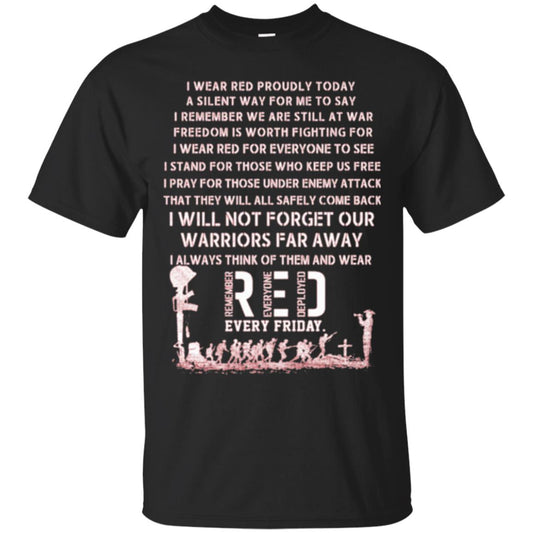 Red Friday Military T-shirt Wear Red Friday Black