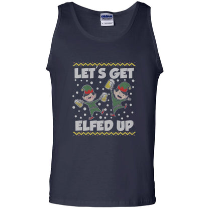 Christmas T-shirt Let_s Get Elfed Up Navy