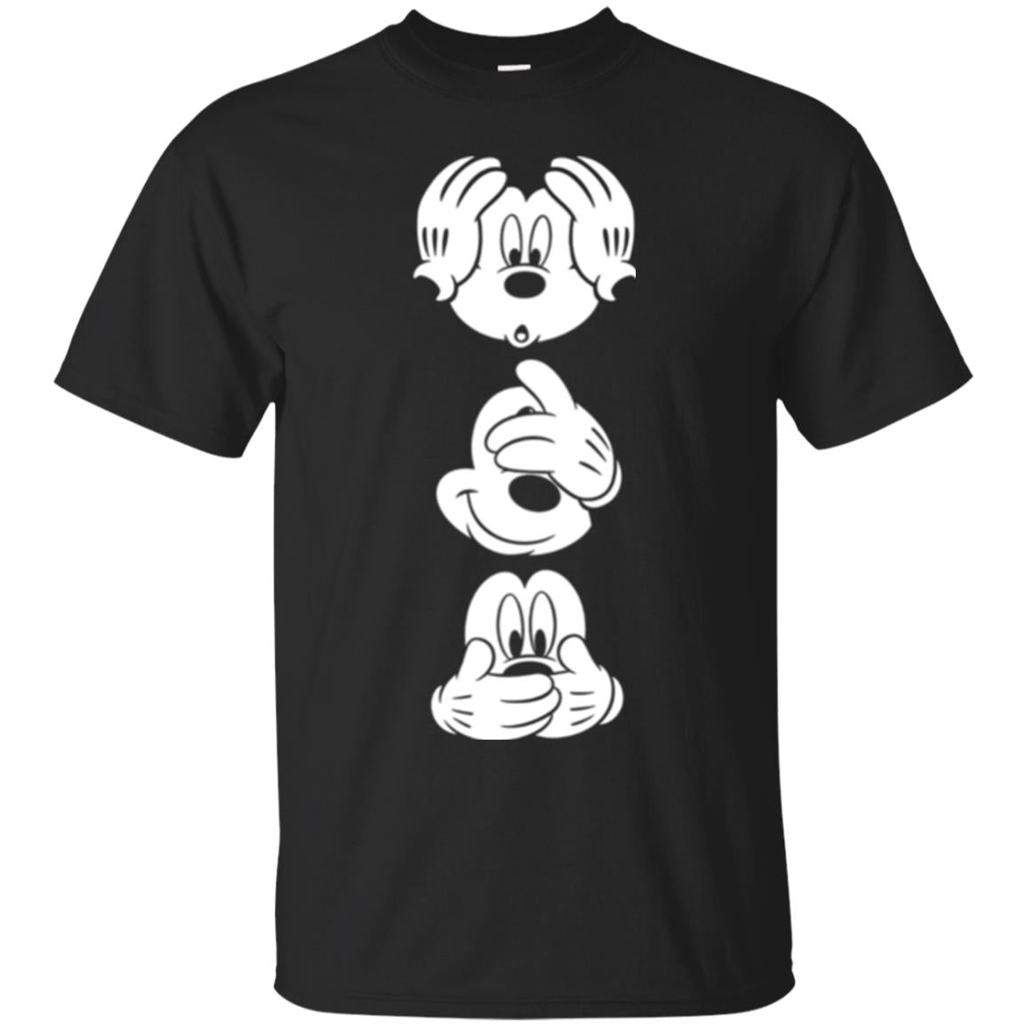 Cartoon T-shirt Disney Mickey Mouses Graphic Black