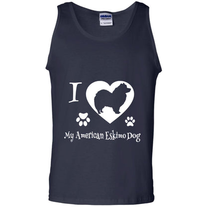 Dog Lover T-shirt I Love My American Eskimo Dog Navy