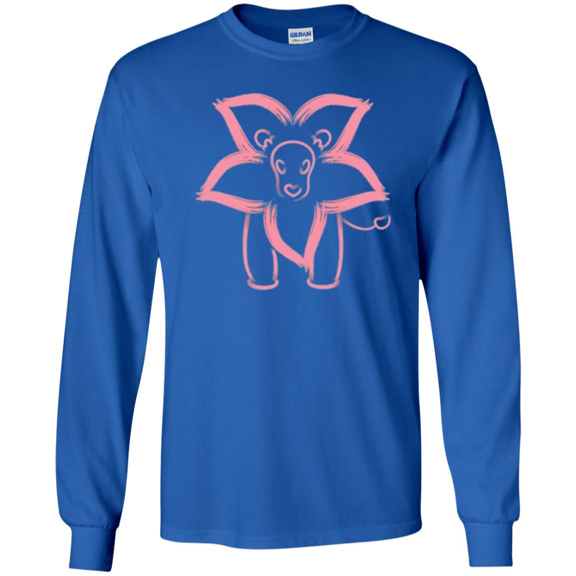 Cartoon T-shirt Flower Lion Outline Graphic Royal