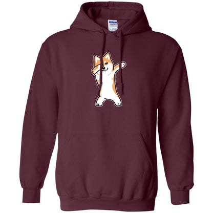 Dog Lover T-shirt Dabbing Shiba Inu Doge Maroon