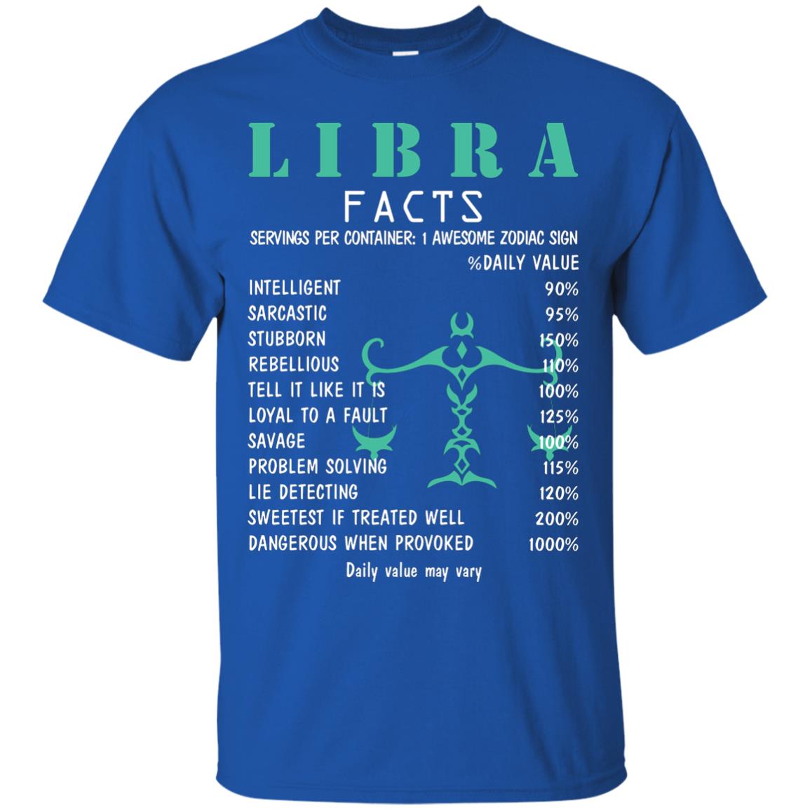 Libra Facts 1 Awesome Zodiac Sign Gift Shirt For Libra Horoscop Royal