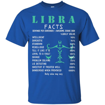 Libra Facts 1 Awesome Zodiac Sign Gift Shirt For Libra Horoscop Royal